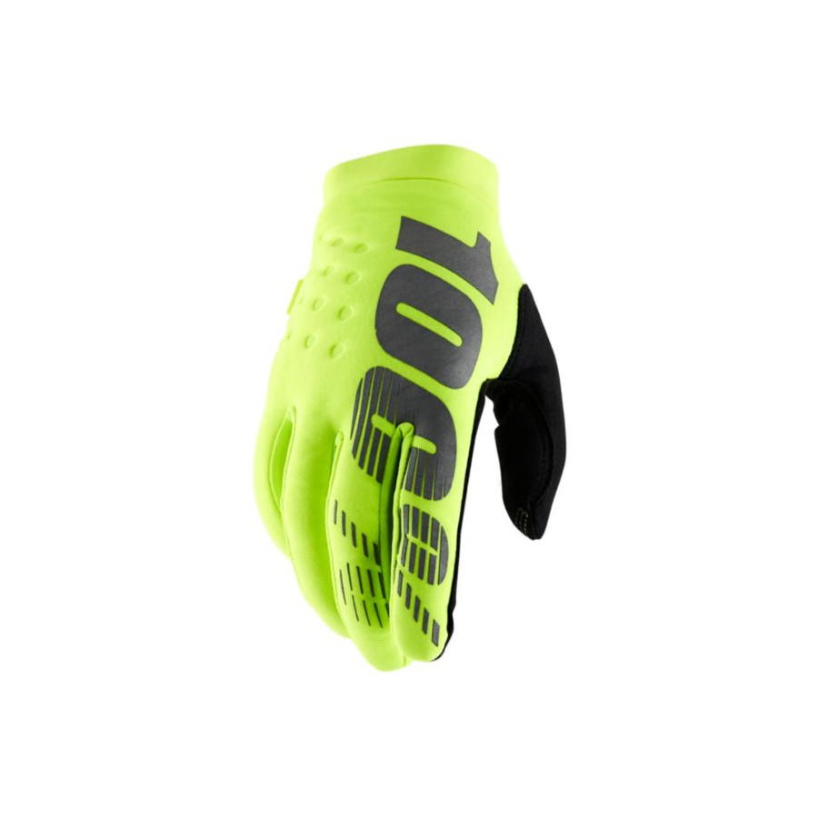 Rękawiczki 100% brisker fluo yellow żółty S