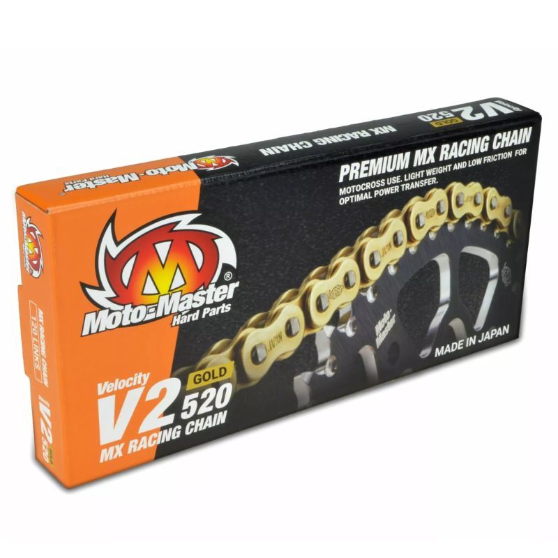 Łańcuch MOTO-MASTER v2-520g MXracing regular złoty