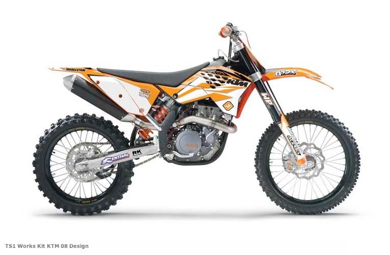 Okleina flu ts1 full kit KTM sx85 04-08