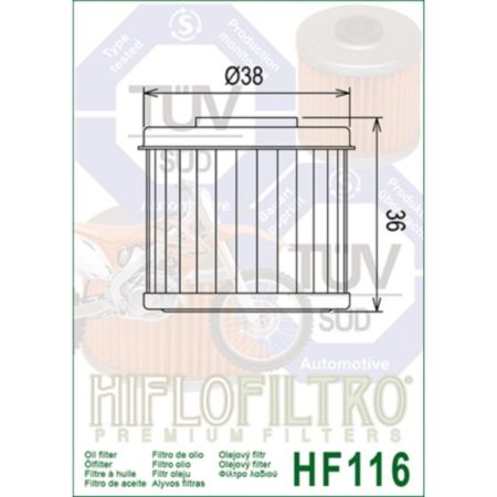 Filtr oleju HF116