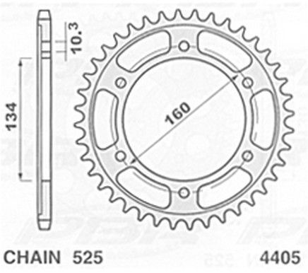 Zębatka tylna 45t HONDA cbr600f sport 01-06