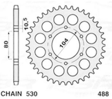 Zębatka tylna 41t KAWASAKI zx9r 98-01