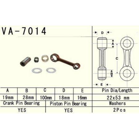 korbowód VESRAH SUZUKI rm 125 97-98