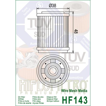 Filtr oleju HF143