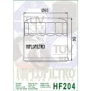 Filtr oleju HF204c chrom HONDA / KAWASAKI / YAMAHA
