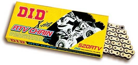 Łańcuch DID 520atv-110 (110 ogniw) z-ring złoty
