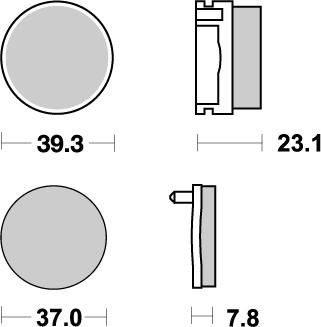 Klocki hamulcowe MOTO-MASTER KH155