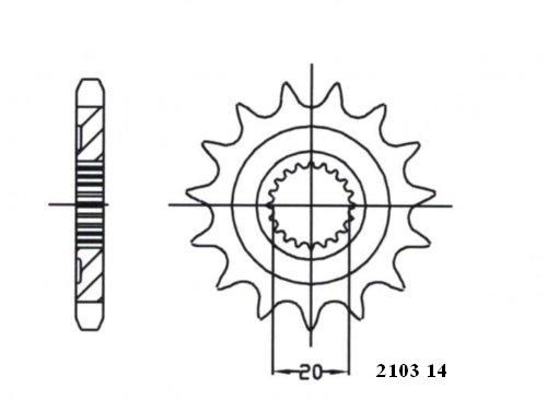 Zębatka przednia YAMAHA yzf 14T