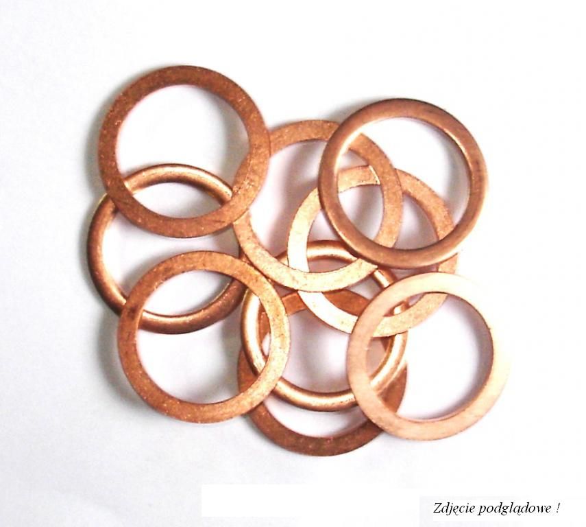 Podkładka miedziana 16x22 mm