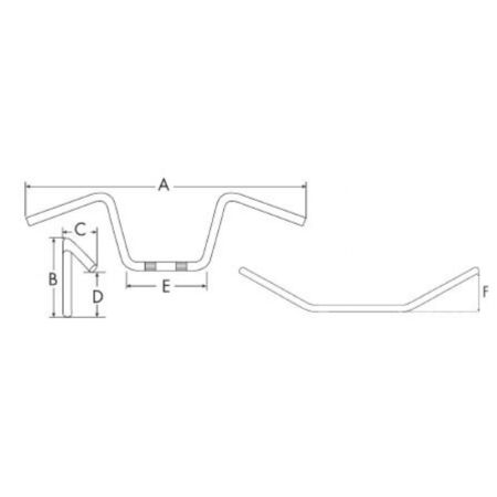 Kierownica LUCAS apehanger chrom 25mm