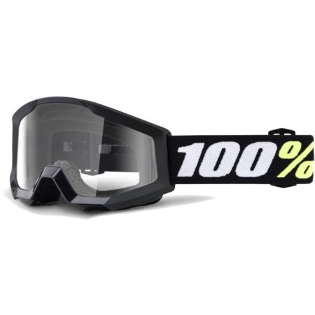Gogle 100% strata dziecięce mini black clear