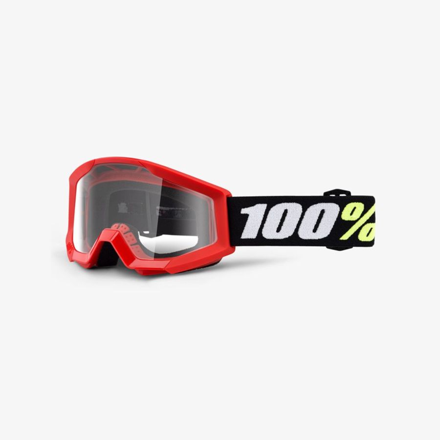 Gogle 100% strata mini red clear