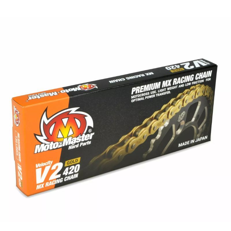 Łańcuch MOTO-MASTER v2-420g MX racing gold chain