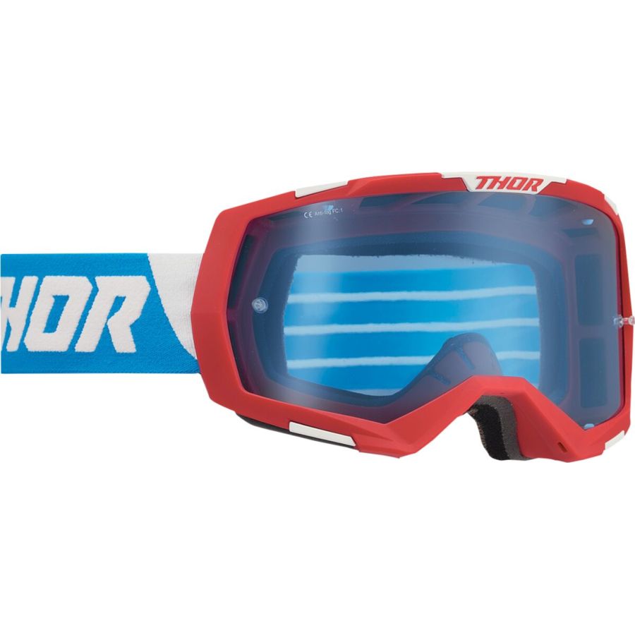 Gogle THOR regiment rd/wh/bl