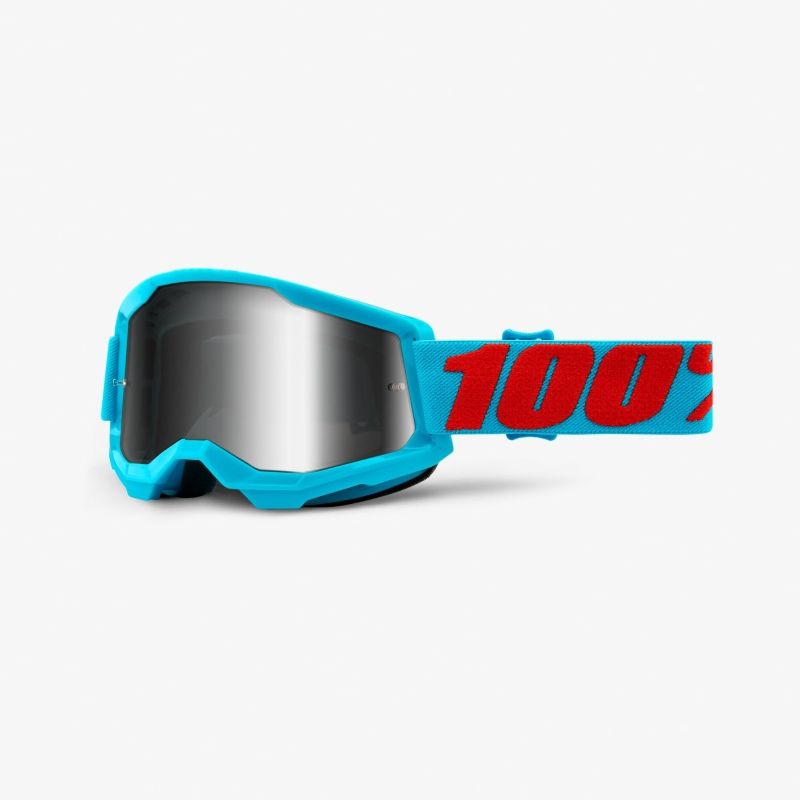 Gogle 100% strata 2 summit mirror silver lens