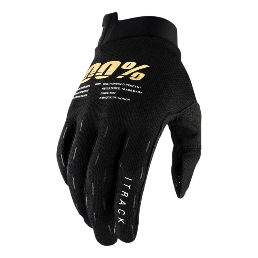 Rękawiczki 100% (22) itrack youth black czarny s