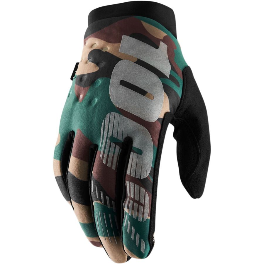 Rękawiczki 100% brisker czarny/camo 2XL