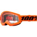 Gogle 100% strata 2 neon orange clear