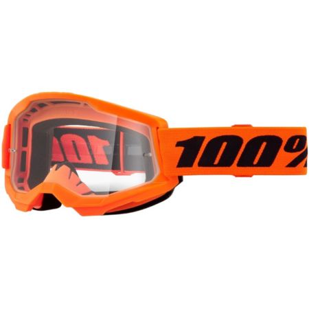 Gogle 100% strata 2 neon orange clear