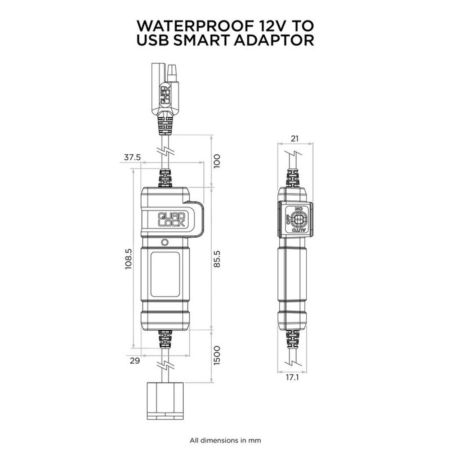 QUAD LOCK wodoodporne gniazdo motocykl 12 v