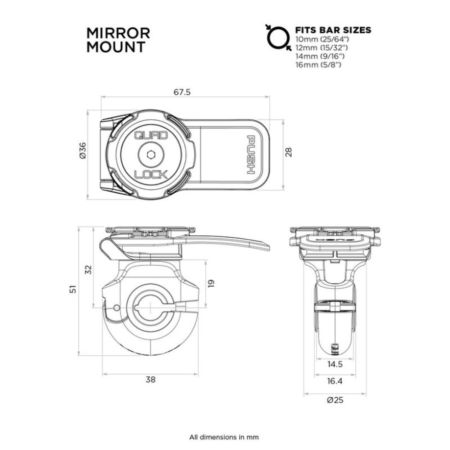 QUAD LOCK uchwyt na lusterko