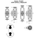 QUAD LOCK ramię 360 dual pivot arm small version