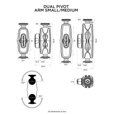 QUAD LOCK przedłużenie kulowe do uchwytu