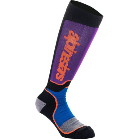 Skarpety ALPINESTARS MX plus blk/pur/bl l