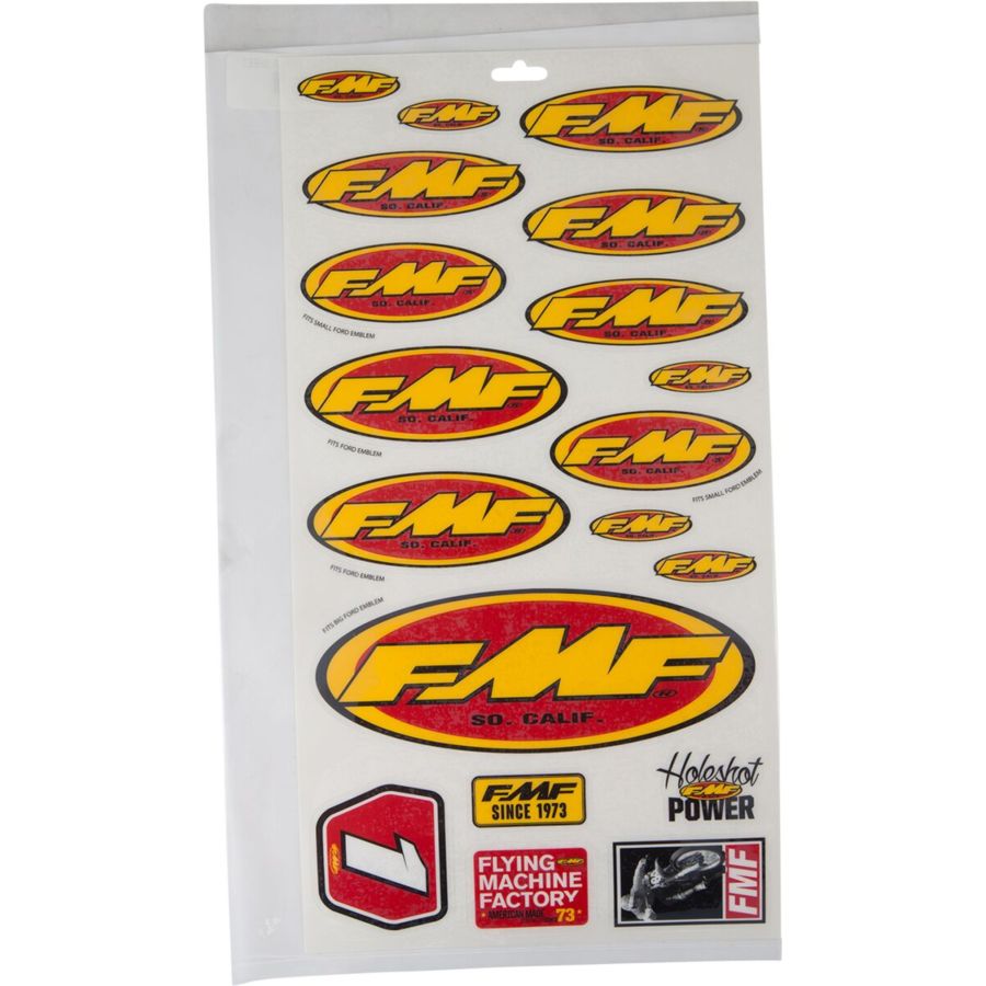 Naklejki FMF black/red white/yellow