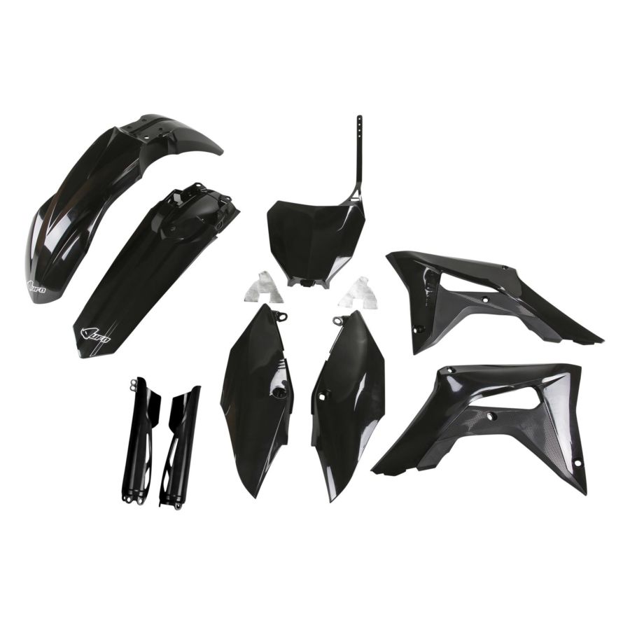 Komplet plastików + osłony teleskopów UFO crf 450r