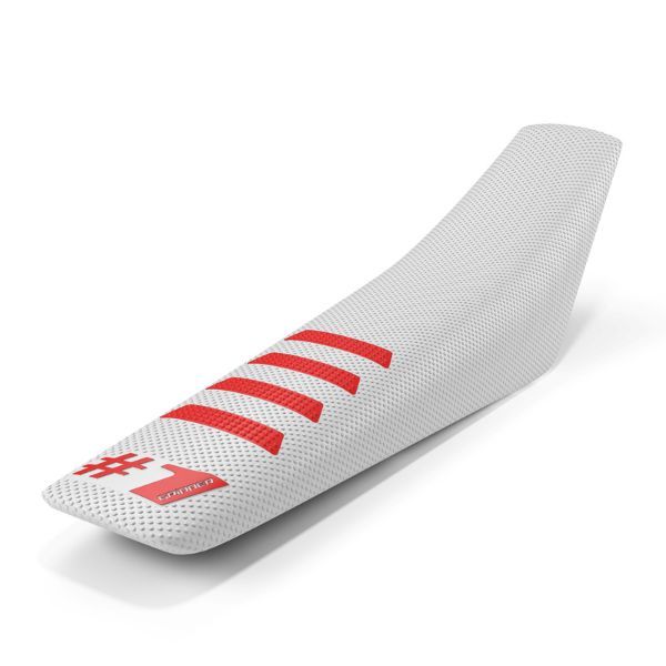 Pokrowiec na siedzenie ONEGRIPPER ribbed wht/red