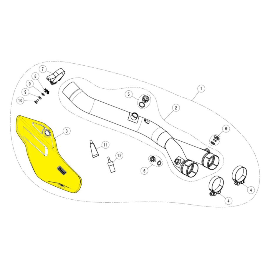 Osłona termiczna AKRAPOVIC YAMAHA MT-10
