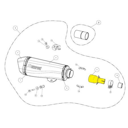 Rura łącząca AKRAPOVIC PIAGGIO MP3 500