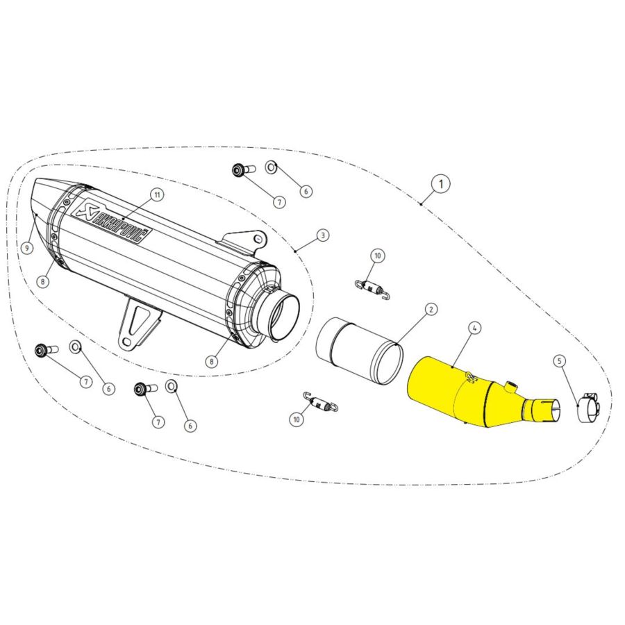 Rura łącząca AKRAPOVIC YAMAHA MW300