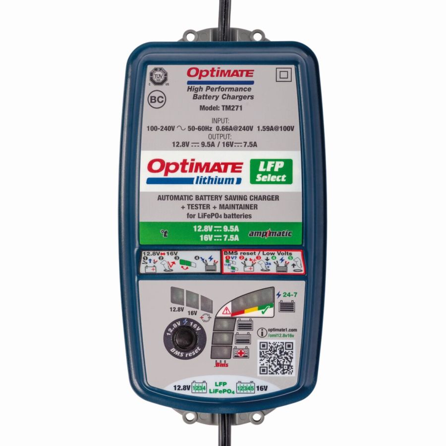 Ładowarka OPTIMATE LITHIUM LFP 4S 9A/5S/7A TECMATE