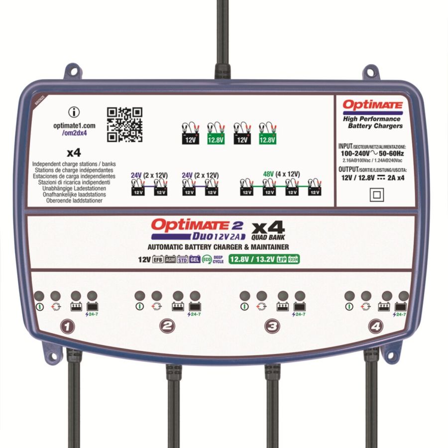 Ładowarka OPTIMATE DUO X 4 BANK TECMATE