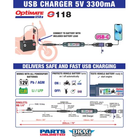 Przewód akumulatora USB-C TECMATE