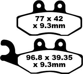 Klocki hamulcowe EBC SFA HH APRILIA SR125 SR50