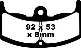 Klocki hamulcowe EBC FA HONDA CBX550 Klocki hamulcowe EBC FA HONDA CBX550