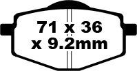 Klocki hamulcowe EBC FA YAMAHA YBR125 TZR50