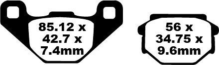Klocki hamulcowe EBC FA APRILIA MX125 RX125 Klocki hamulcowe EBC FA APRILIA MX125 RX125