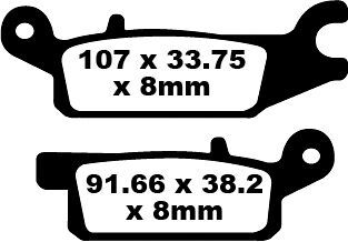 Klocki hamulcowe EBC TT CARBON YAMAHA YFM250R Klocki hamulcowe EBC TT CARBON YAMAHA YFM250R
