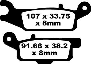 Klocki hamulcowe EBC TT CARBON YAMAHA YFM250R Klocki hamulcowe EBC TT CARBON YAMAHA YFM250R