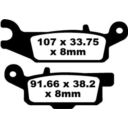 Klocki hamulcowe EBC TT CARBON YAMAHA YFM250R