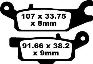 Klocki hamulcowe EBC TT CARBON YAMAHA YFM550
