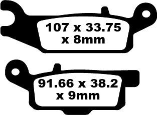 Klocki hamulcowe EBC TT CARBON YAMAHA YFM550