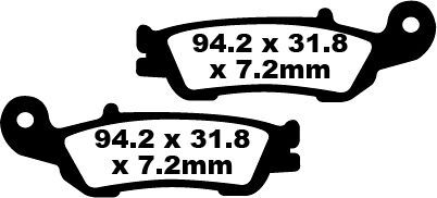 Klocki hamulcowe EBC TT CARBON YAMAHA WR250F Klocki hamulcowe EBC TT CARBON YAMAHA WR250F