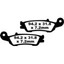 Klocki hamulcowe EBC TT CARBON YAMAHA WR250F