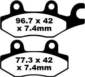 Klocki hamulcowe EBC TT CARBON CAN AM COMMANDER Klocki hamulcowe EBC TT CARBON CAN AM COMMANDER