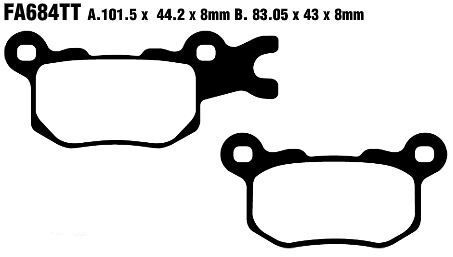 Klocki hamulcowe EBC TT CARBON CAN AM DEFENDER